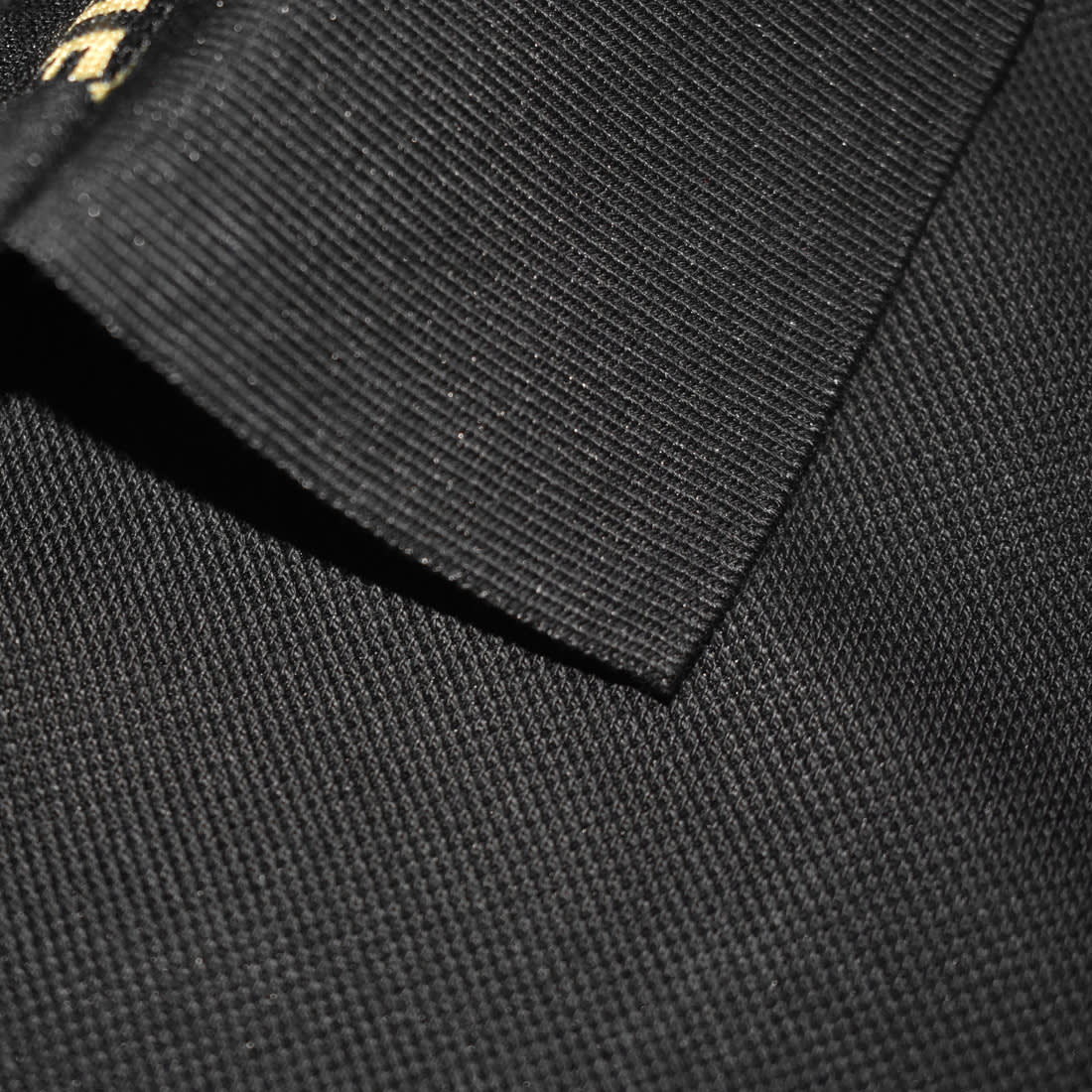 Fendi Embroidered logo Black Premium Polo T-shirt-4