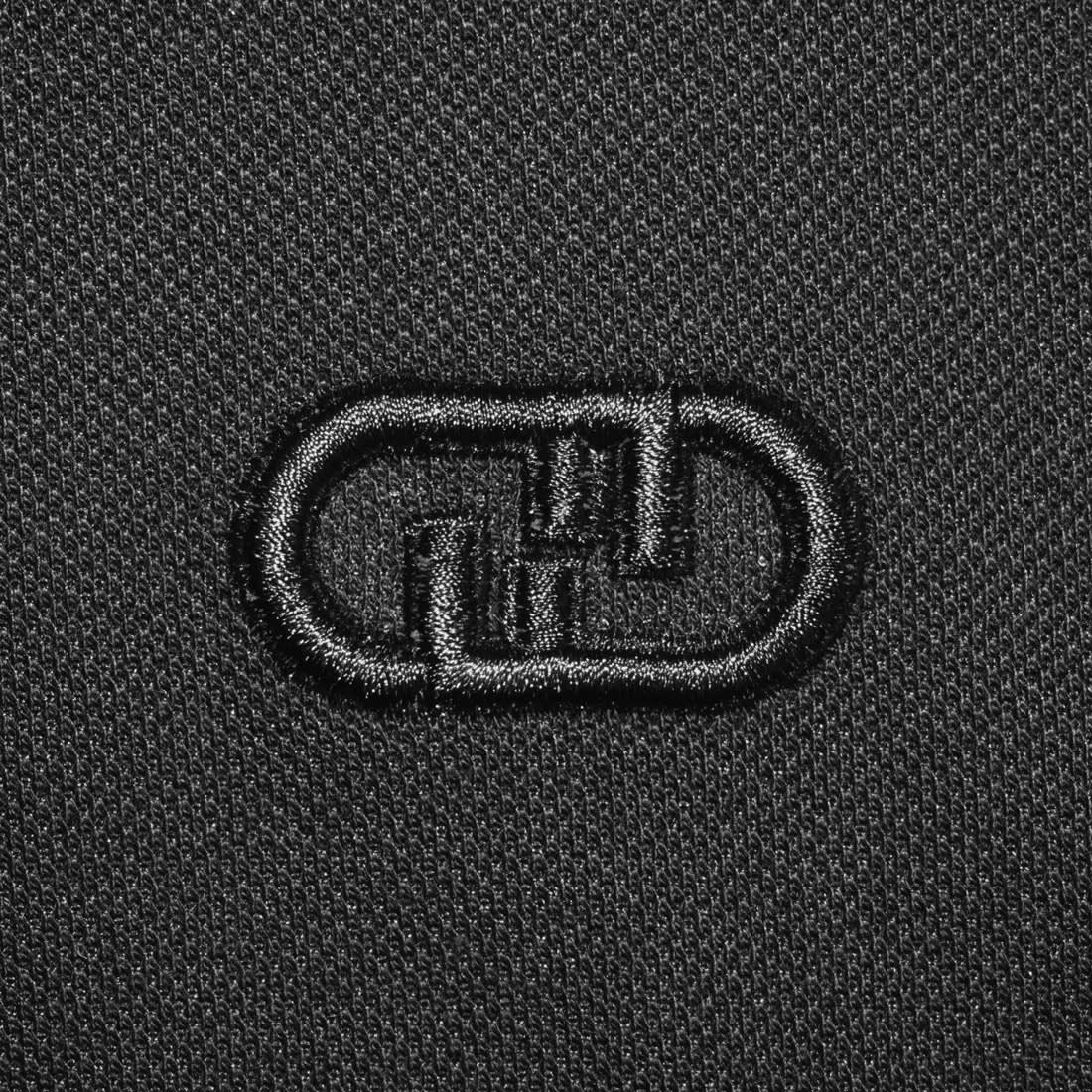 Fendi Embroidered logo Black Premium Polo T-shirt-3