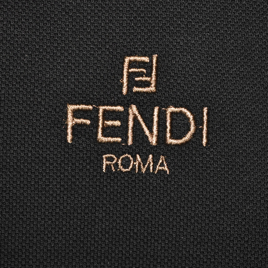 Fendi Black Premium Quality Polo Tees-3