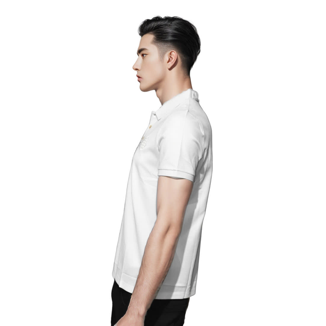 Moncler White Premium Quality Polo T-shirt-2