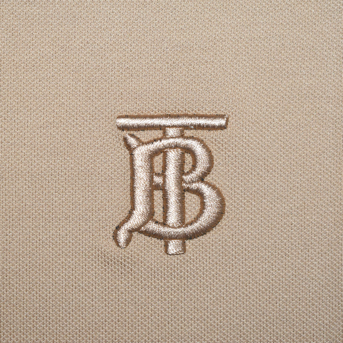Burberry TB Monogram-Embroidered Brown Polo T-shirt-3