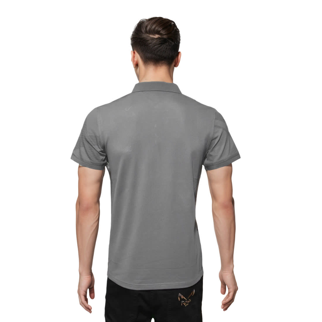 Burberry Grey Checks Printed Polo T-shirt-1