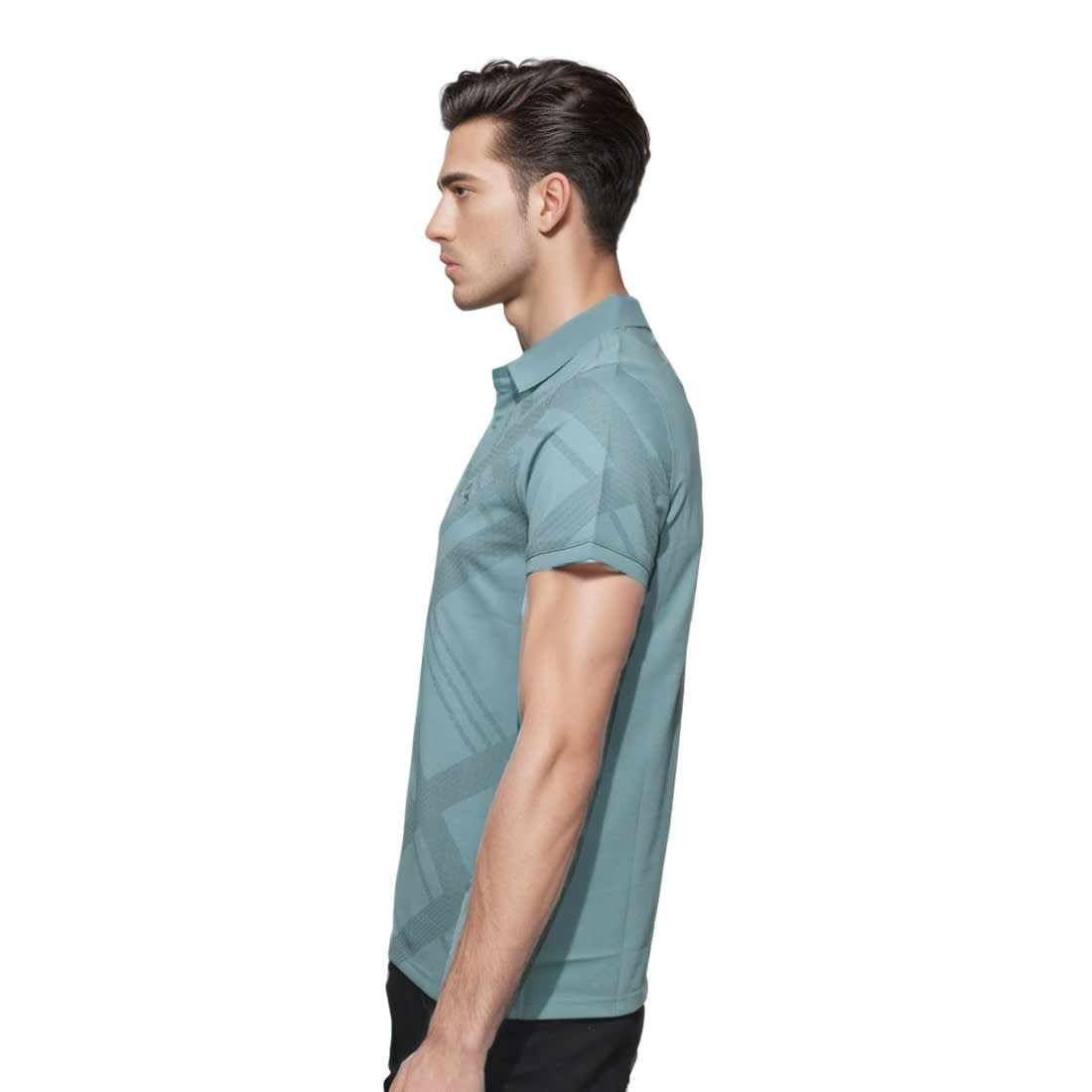 Burberry Turkish-blue Checks Printed Polo T-shirt-2