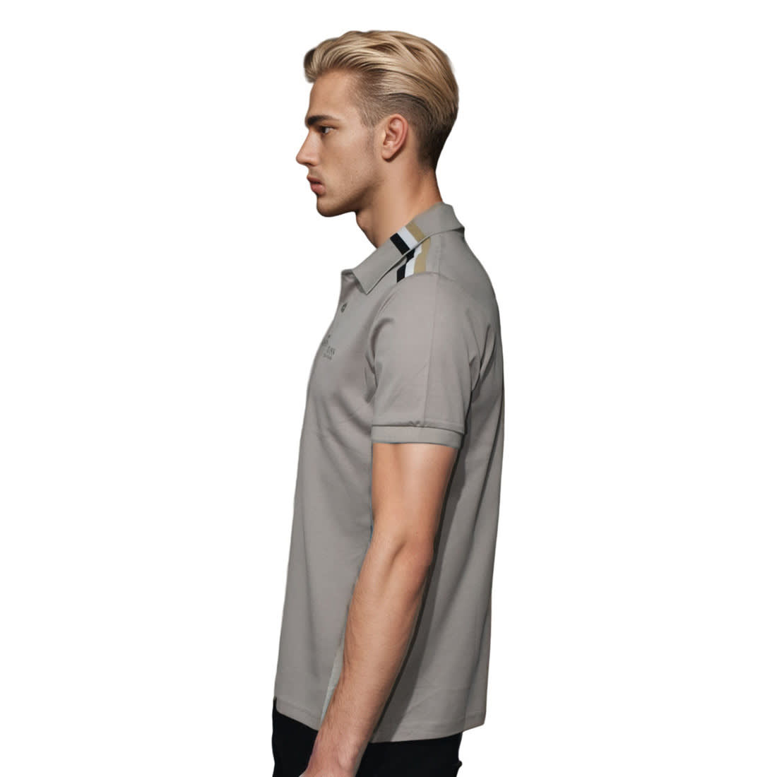 Boss Grey Premium Quality Luxury Polo T-shirt-1