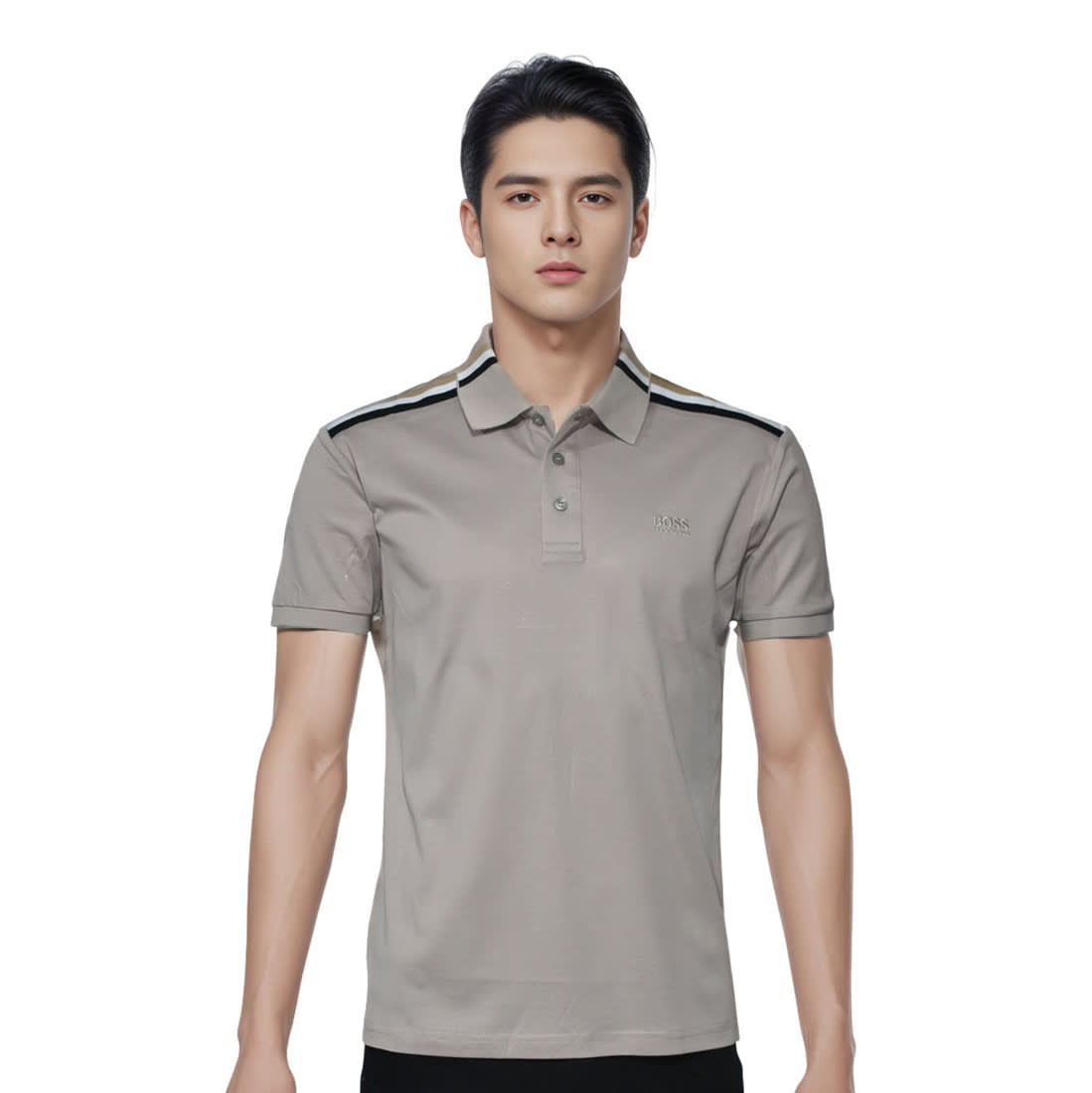 Boss Grey Premium Quality Luxury Polo T-shirt-0
