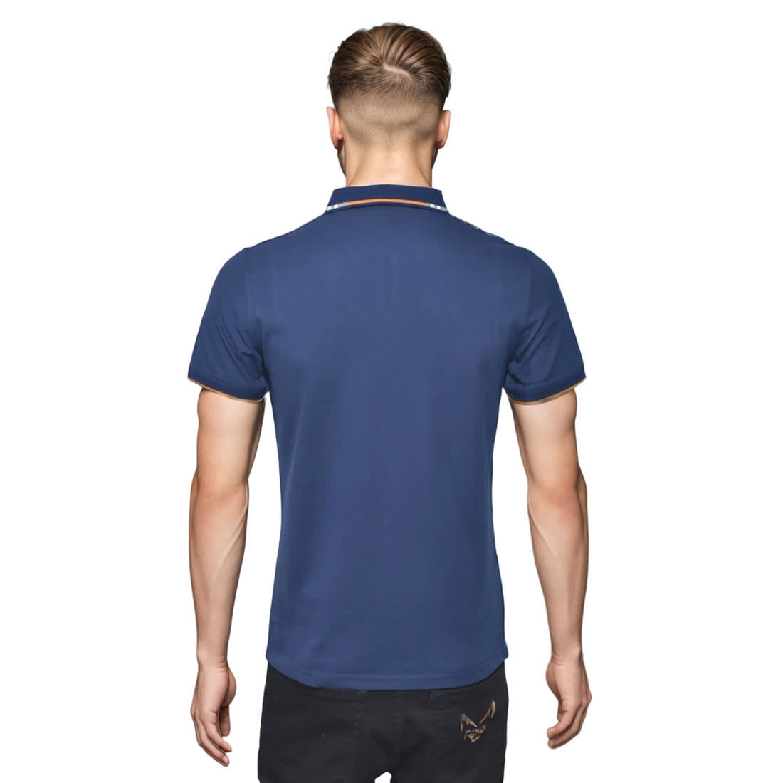 Burberry Navy Blue Premium Quality T-shirt-1