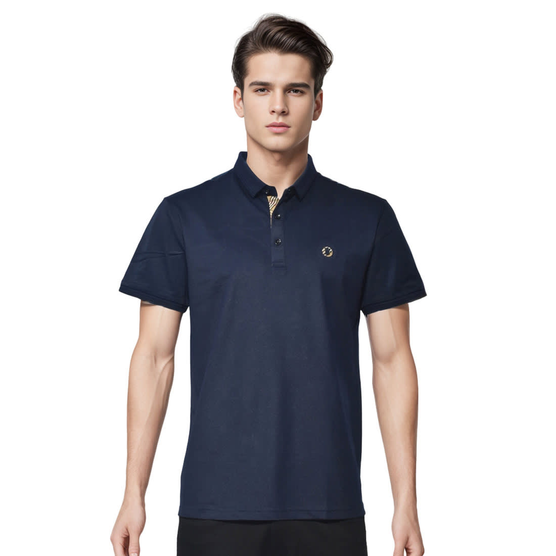 Burberry Navy Blue premium Quality Polo Tees-0