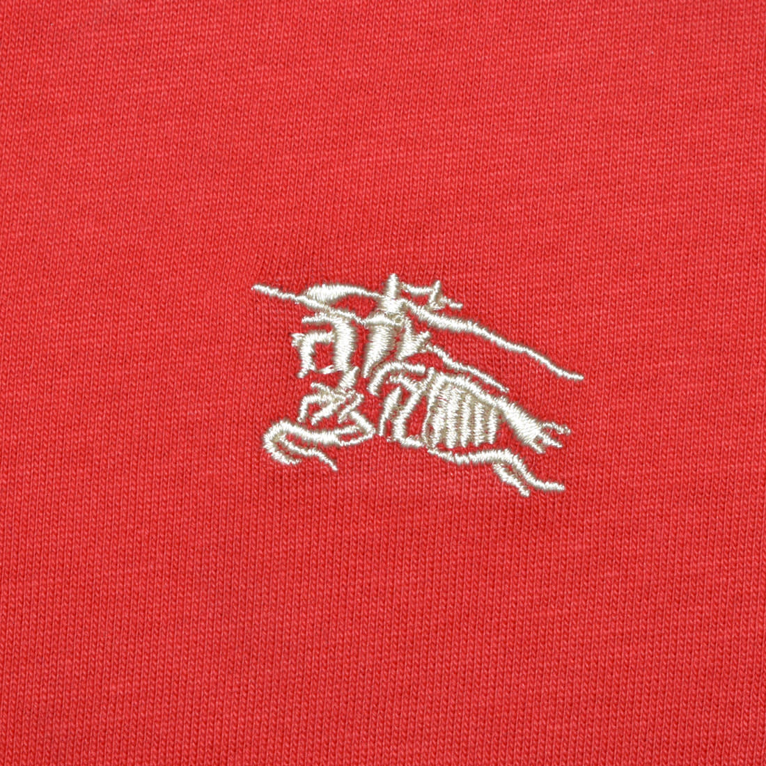 Burberry Embroidered logo Red Premium Quality T-shirt-3