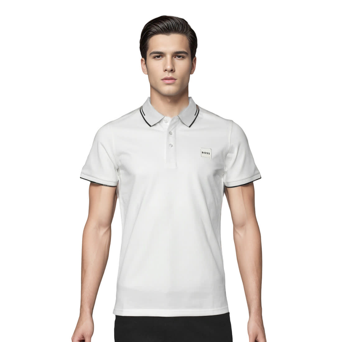 Boss logo Print White Premium Quality Polo T-shirt-0