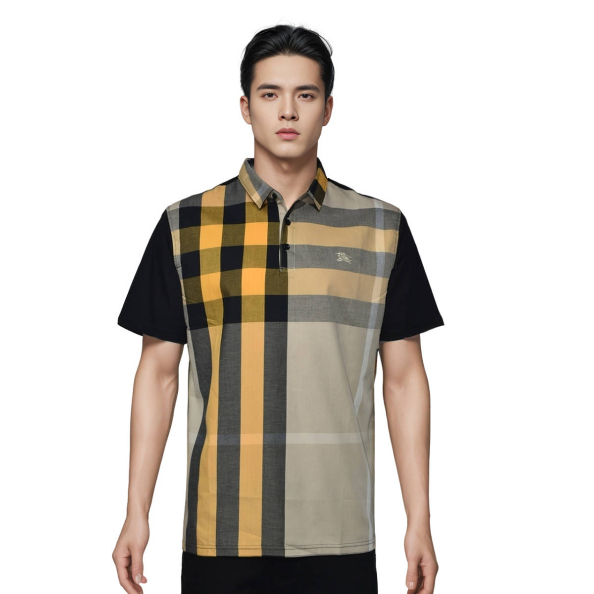 Burberry Yellow Premium Quality Polo Tees-0