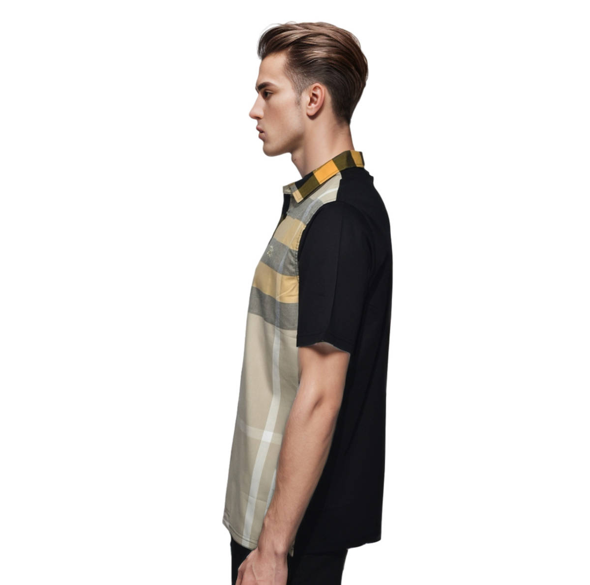 Burberry Yellow Premium Quality Polo Tees-2