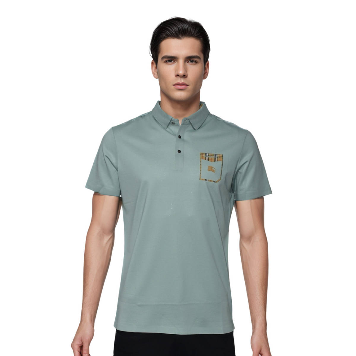 Burberry Green Premium Quality Polo Tees-0