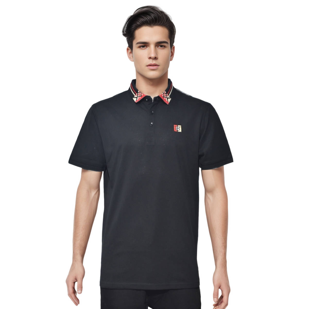 Burberry Black Premium Quality Polo Tees-0