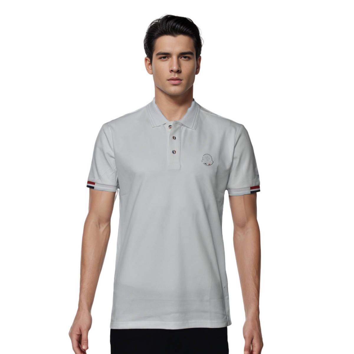Moncler Embroidered logo White Premium T-shirt-0