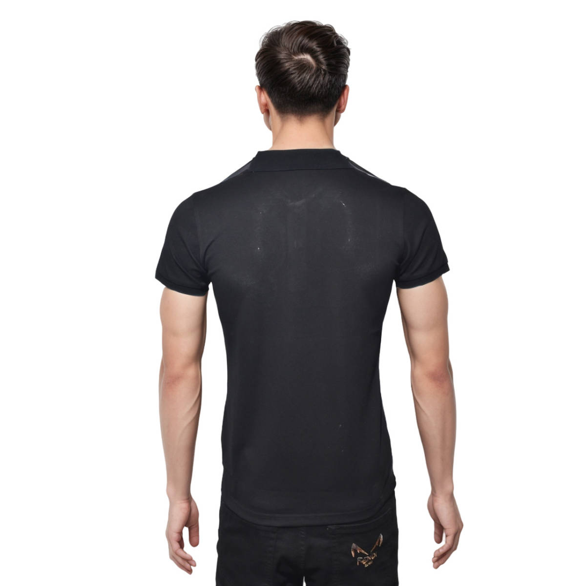 Fendi Embroidered logo Black Premium Quality T-shirt-1
