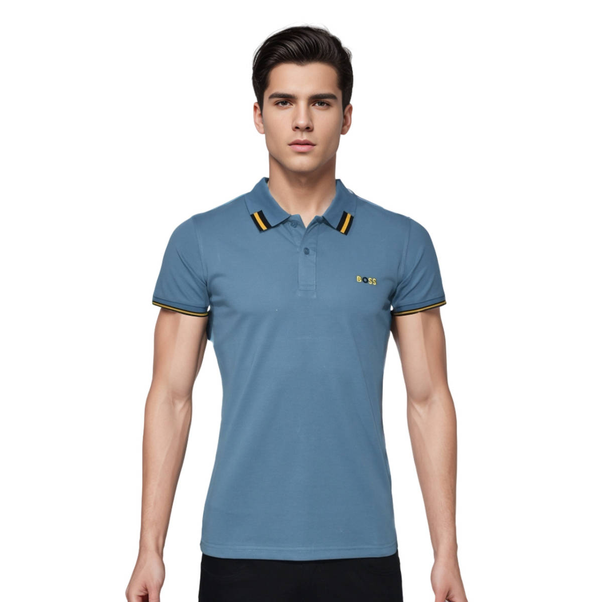 Boss Blue Premium Quality Men's T-shirt-0