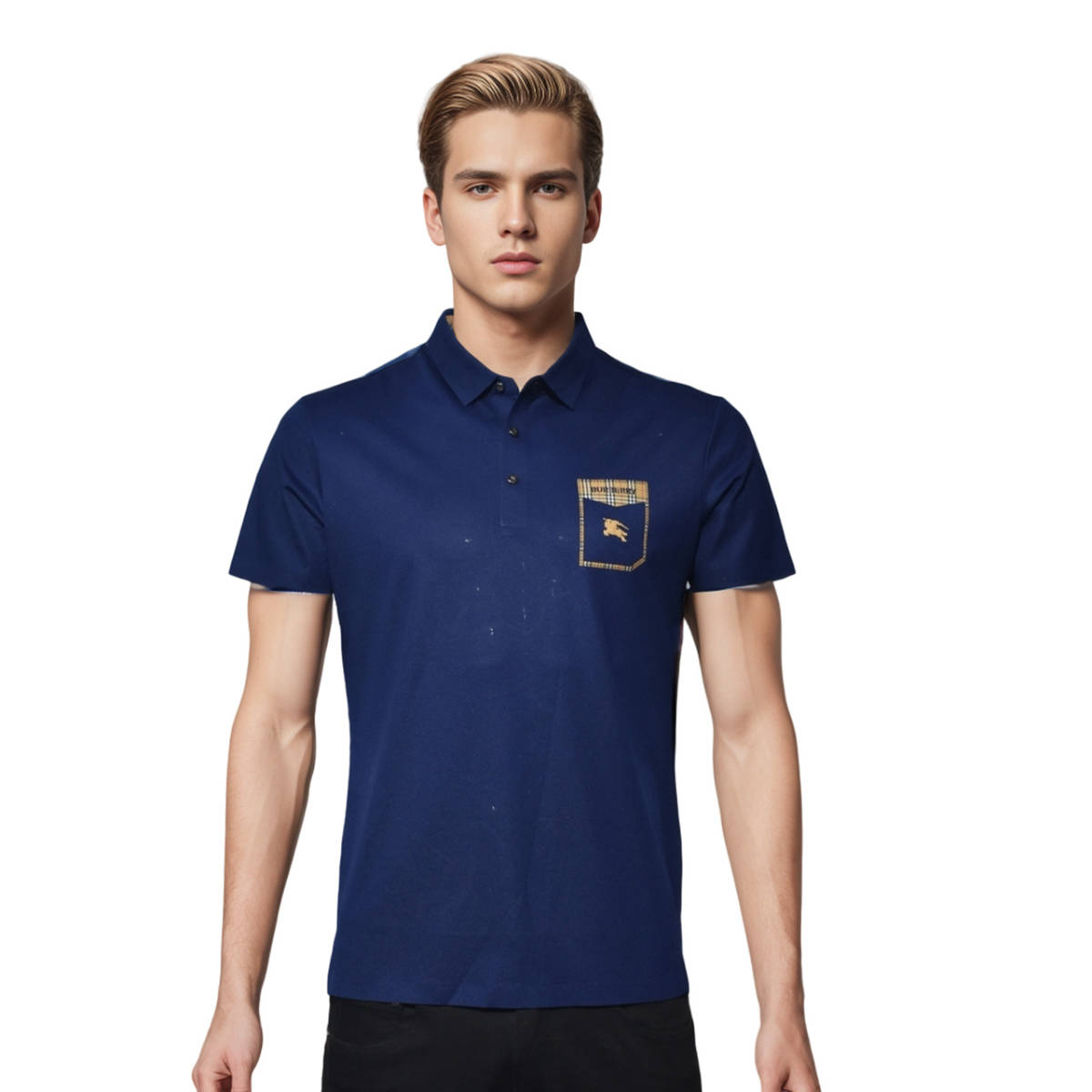 Burberry Blue Premium Quality Polo Tees-0