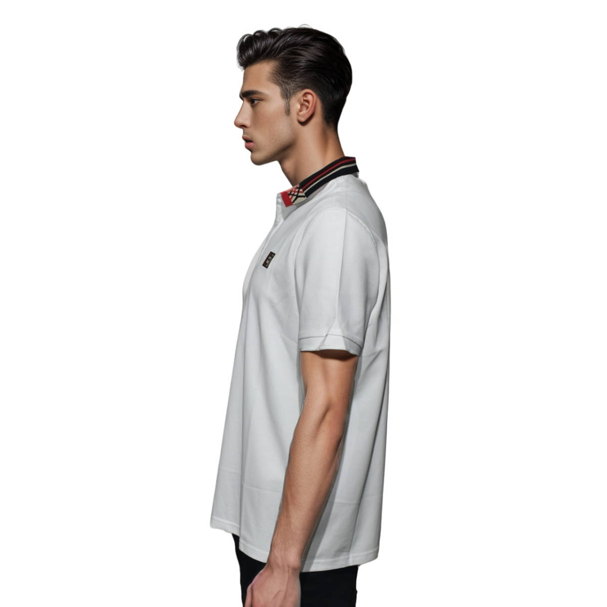 Burberry White Premium Quality Polo Tees-2