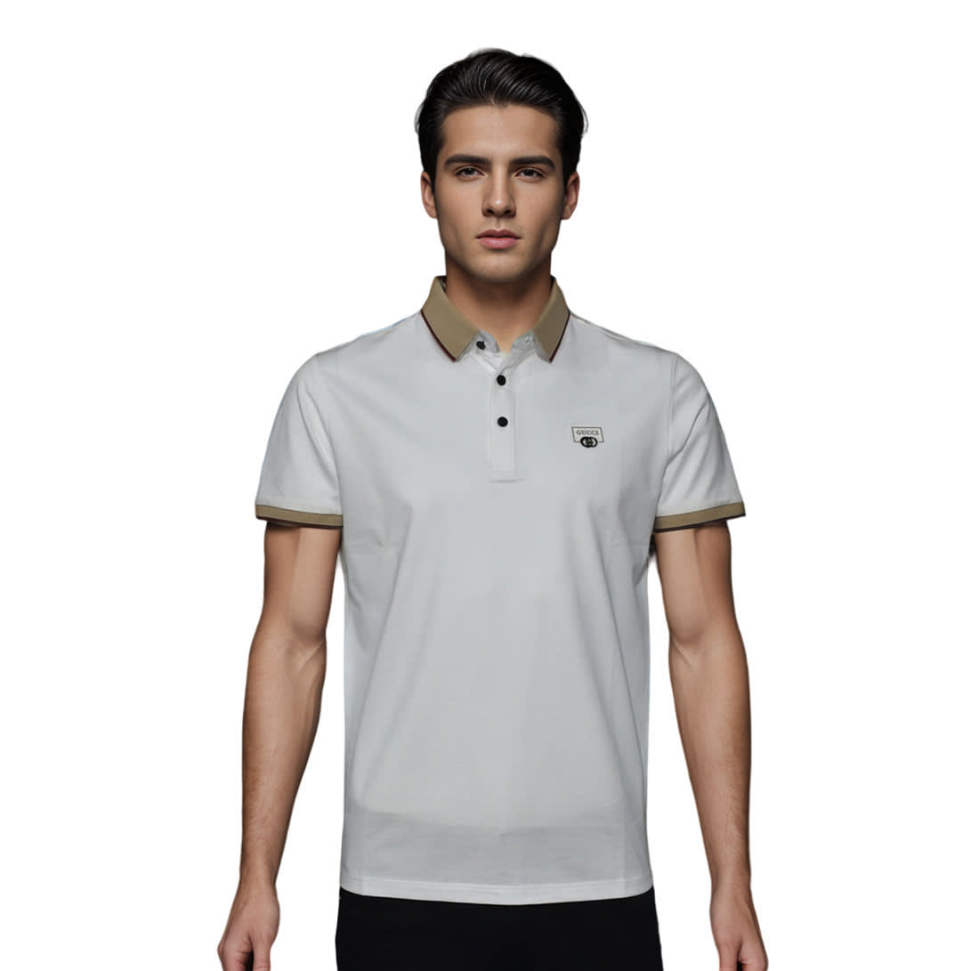 Gucci White Premium Quality Polo Tees-0