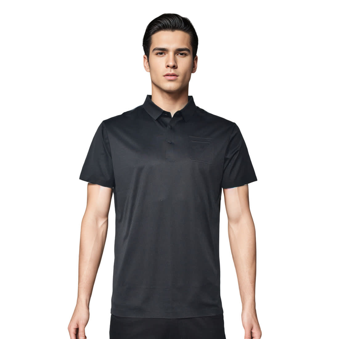 Louis Vuitton Black Premium Quality Polo Tees-0