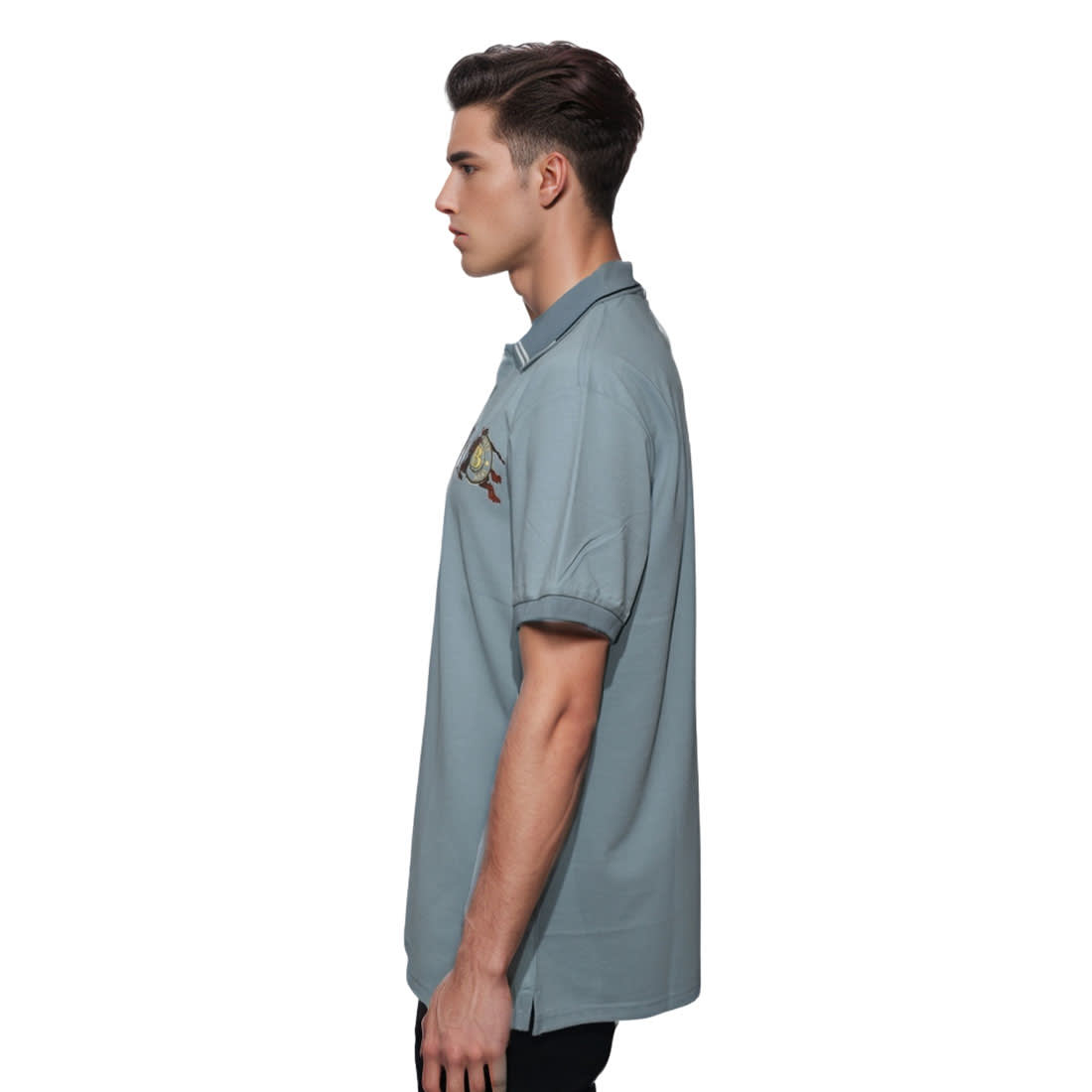 Burberry Grey Premium Quality Tees-2