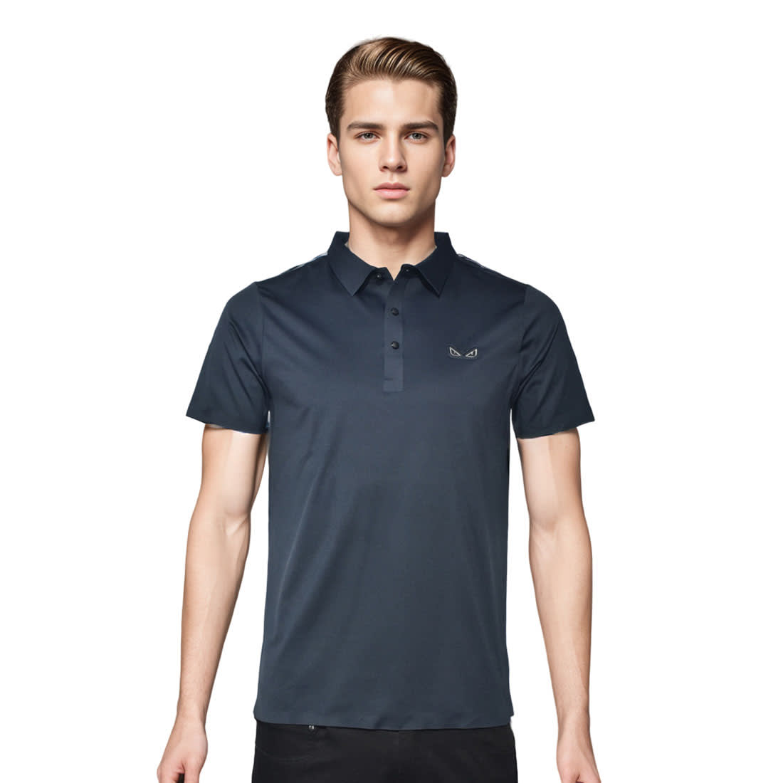 Fendi Dark Blue Premium Quality Polo Tees-0