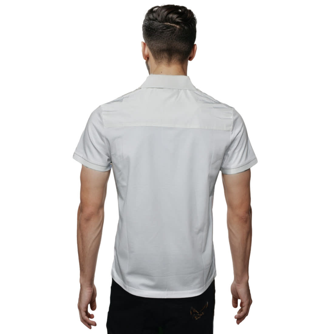 Prada White Premium Stretch Cotton Polo T-shirt-1