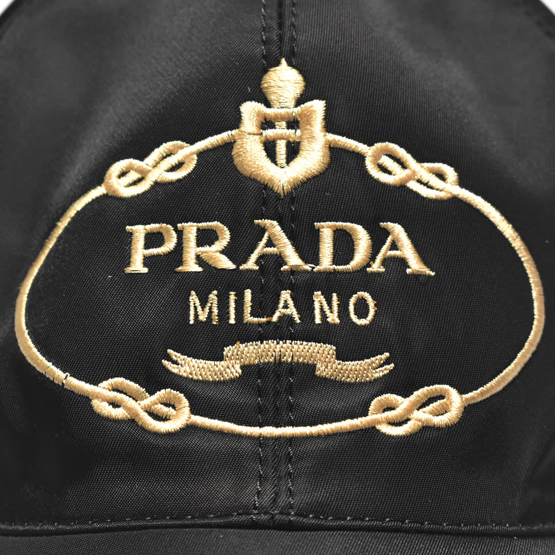 Prada Milano Embroidered logo Black Premium Cap-3