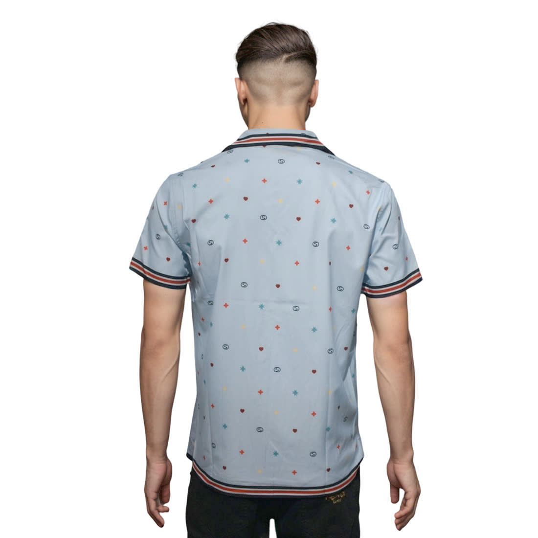 Gucci Sky Blue Premium Quality Half Sleeve Shirt-1