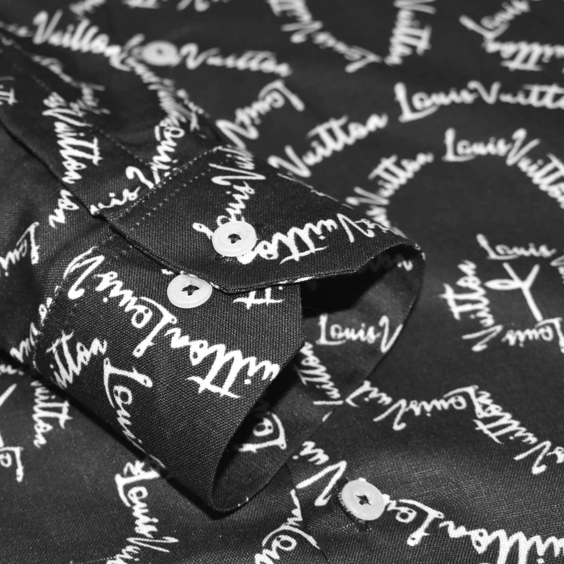 Louis Vuitton Black Premium Quality Shirts-5