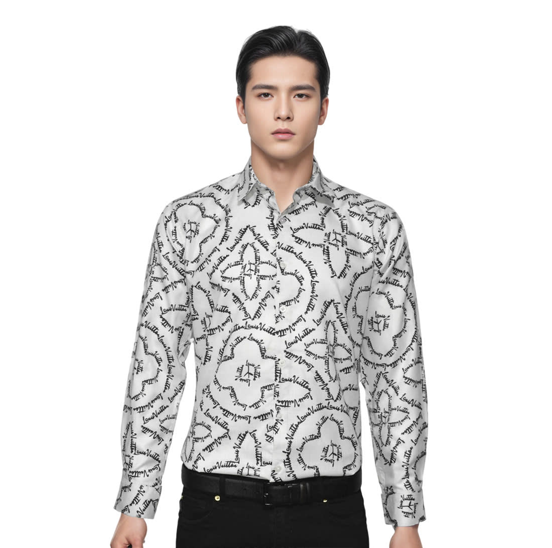 Louis Vuitton White Premium Quality Shirt-0