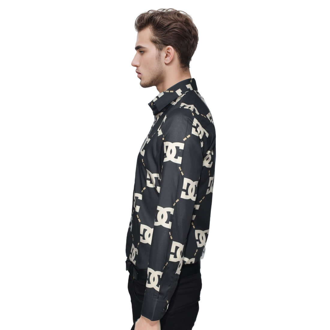 Dolce & Gabbana Monogram Print Black Shirt-2