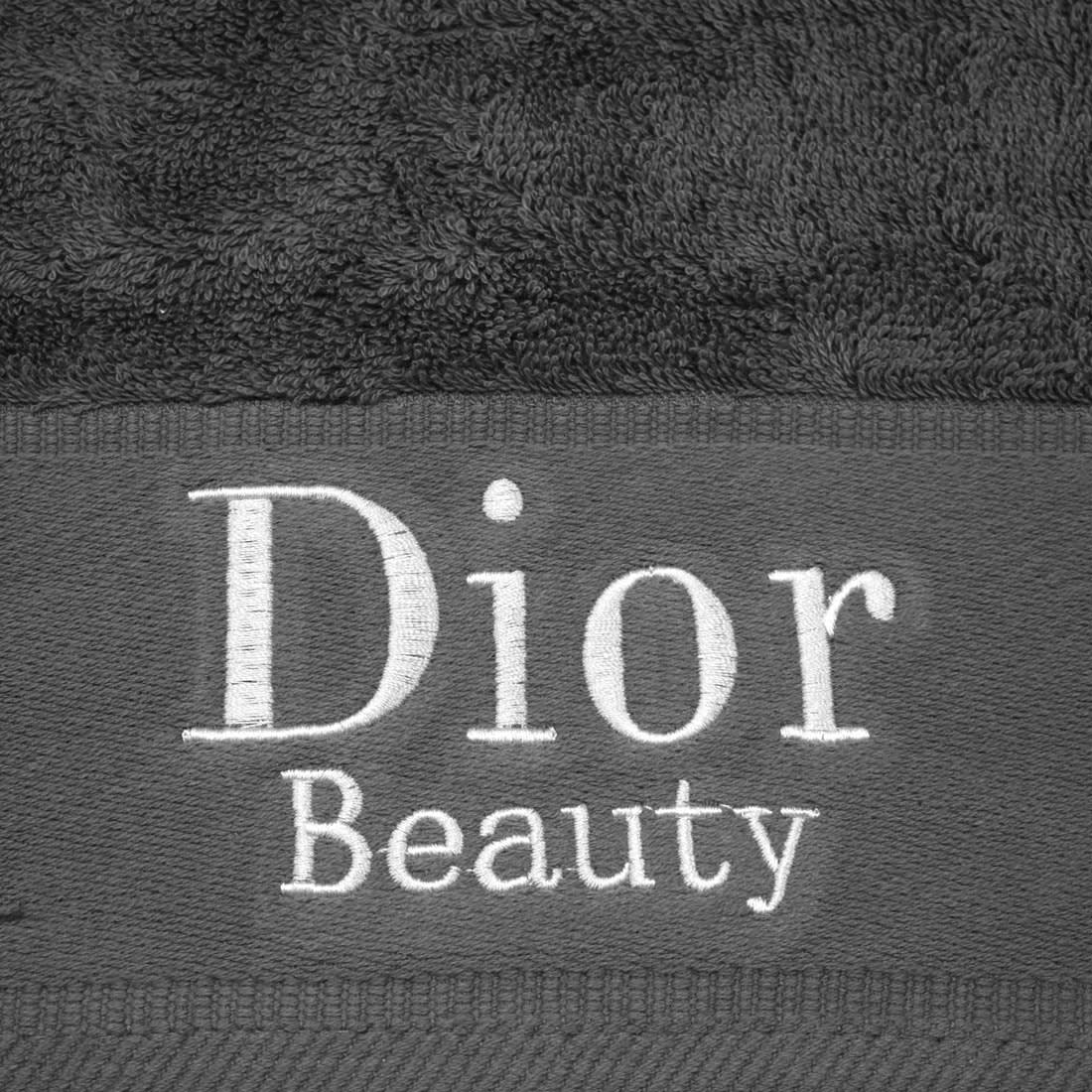 Dior Embroidered Grey Premium Towel - Set of 3-4