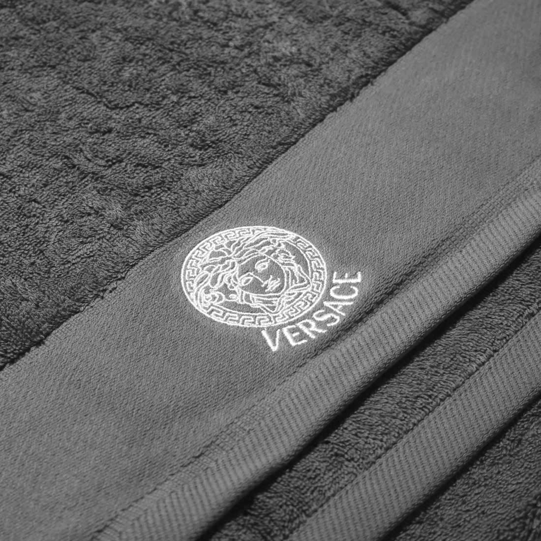 Versace Embroidered logo Grey Premium Towel - Set of 3-1