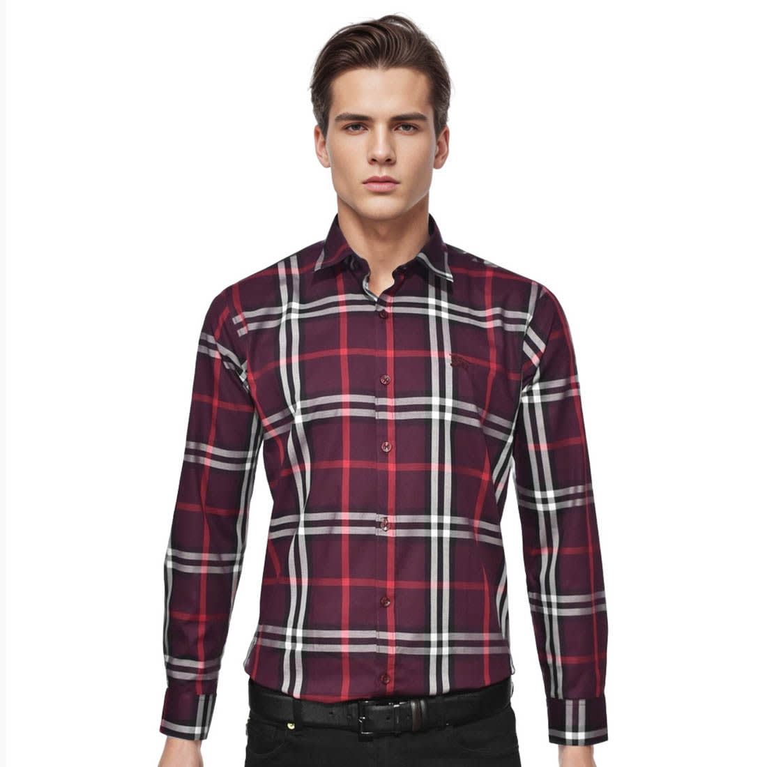 Burberry Wine Premium Quality Shirt-0