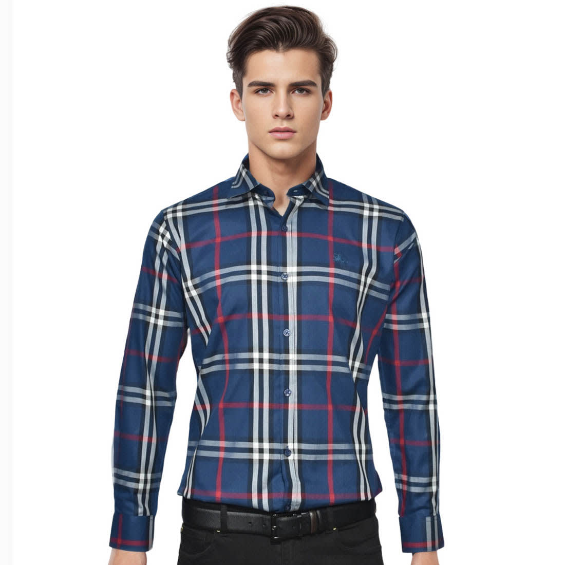 Burberry Blue Premium Quality Shirt-0