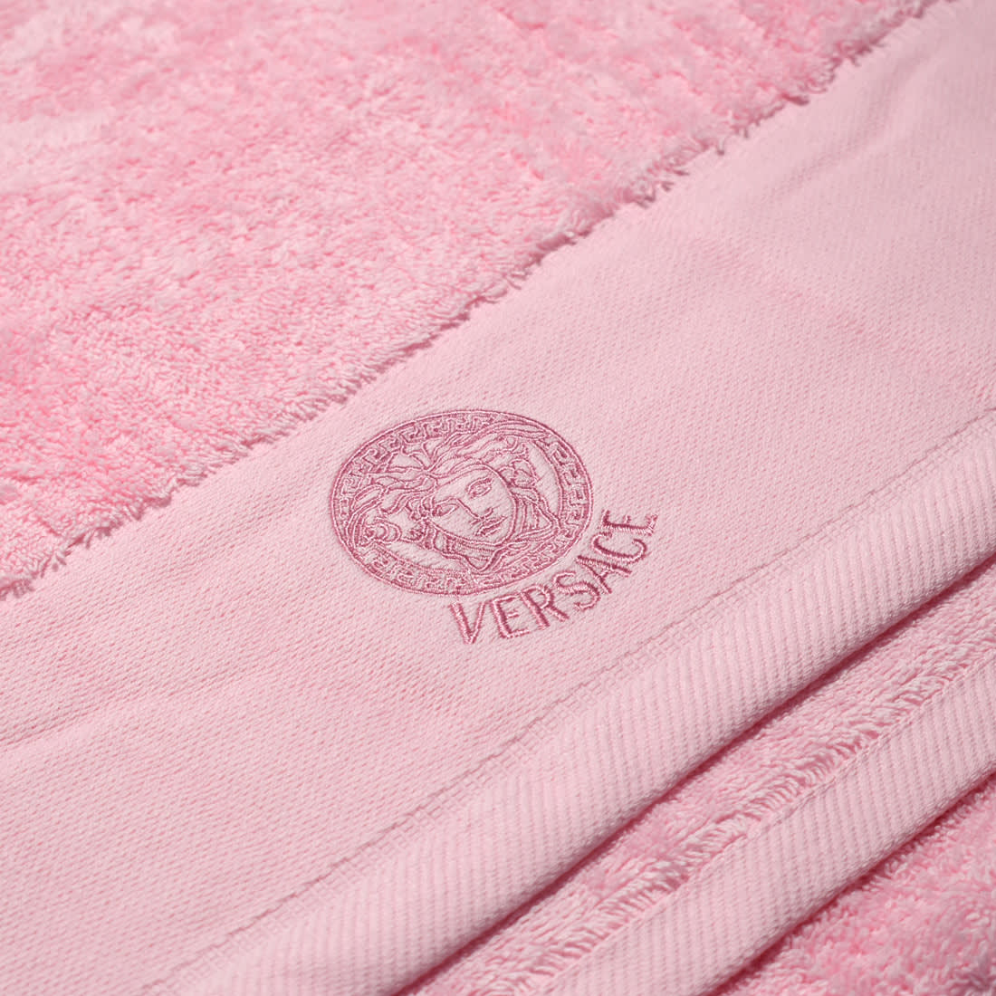Versace Embroidered logo Pink Premium Towel - Set of 3-1