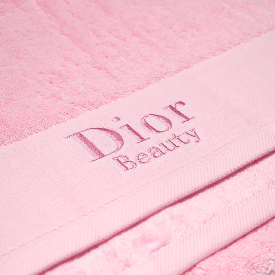 Dior Embroidered Pink Premium Towel - Set of 3-1