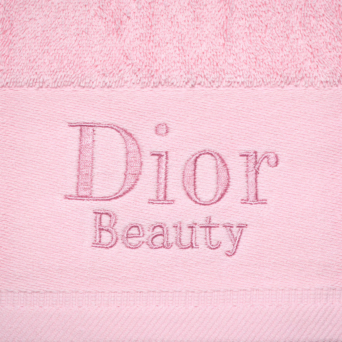 Dior Embroidered Pink Premium Towel - Set of 3-4