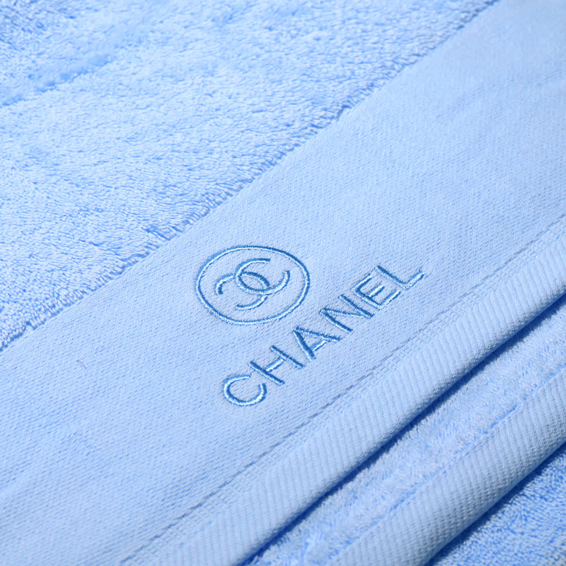 Chanel Embroidered logo Blue Premium Towel - Set of 3-1
