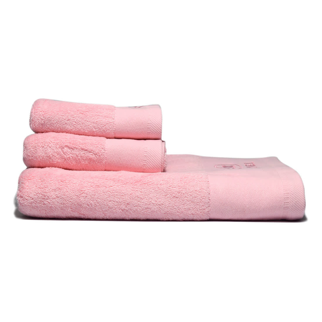 Chanel Embroidered logo Pink Premium Towel - Set of 3-2