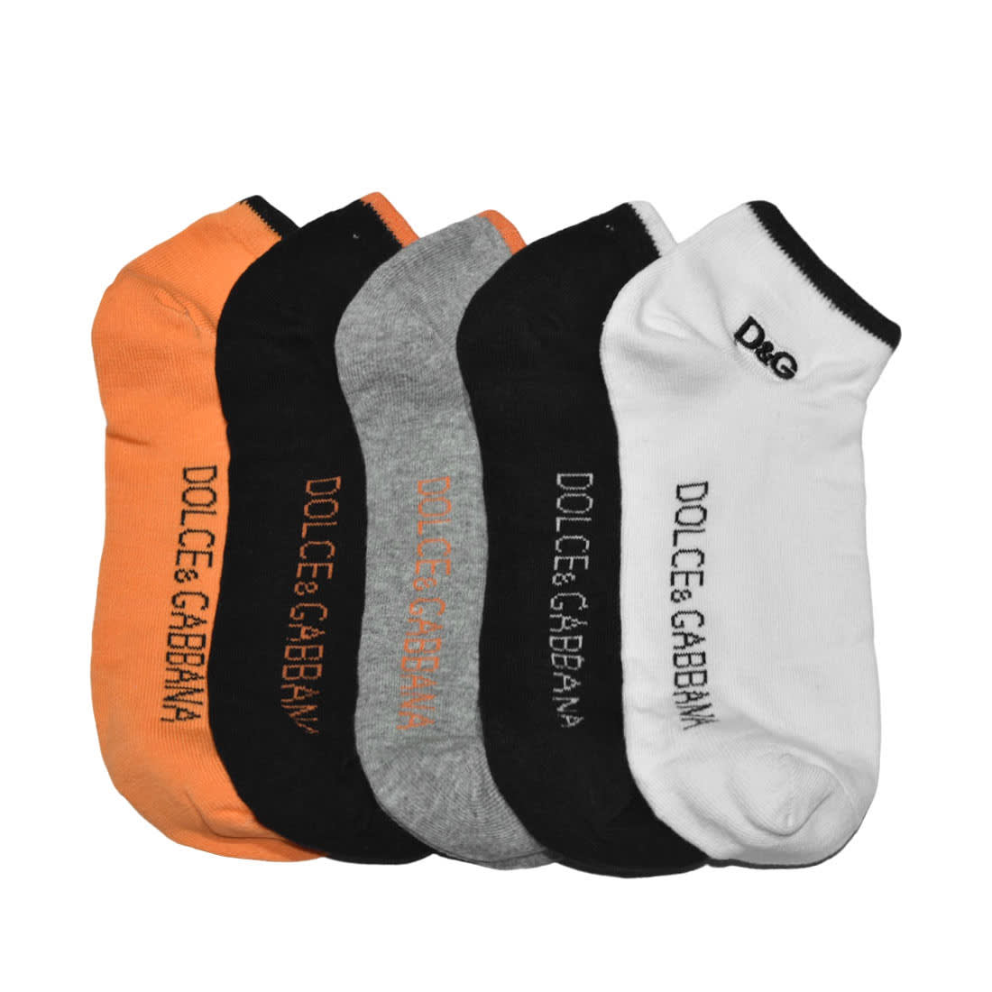 Dolce & Gabbana Low Anklet Orange Premium Quality Socks-0
