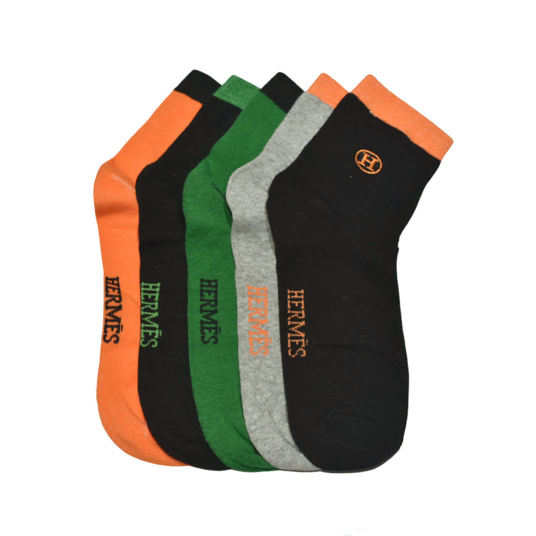 Hermes Double Black Low Cut Premium Socks-0