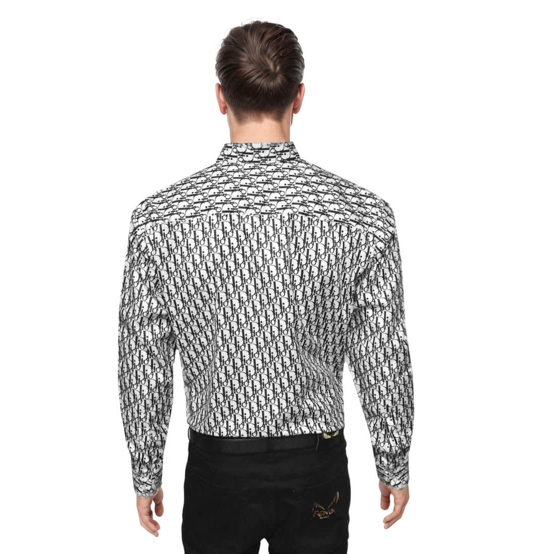 Dior Monogram Printed White Premium Quality Shirt-1