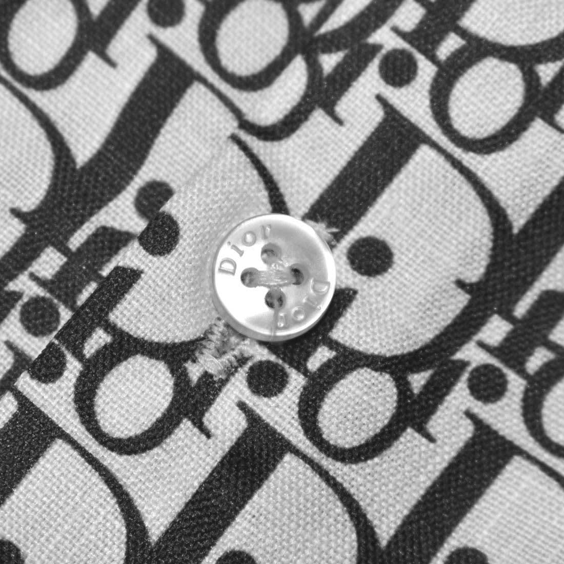 Dior Monogram Printed White Premium Quality Shirt-3
