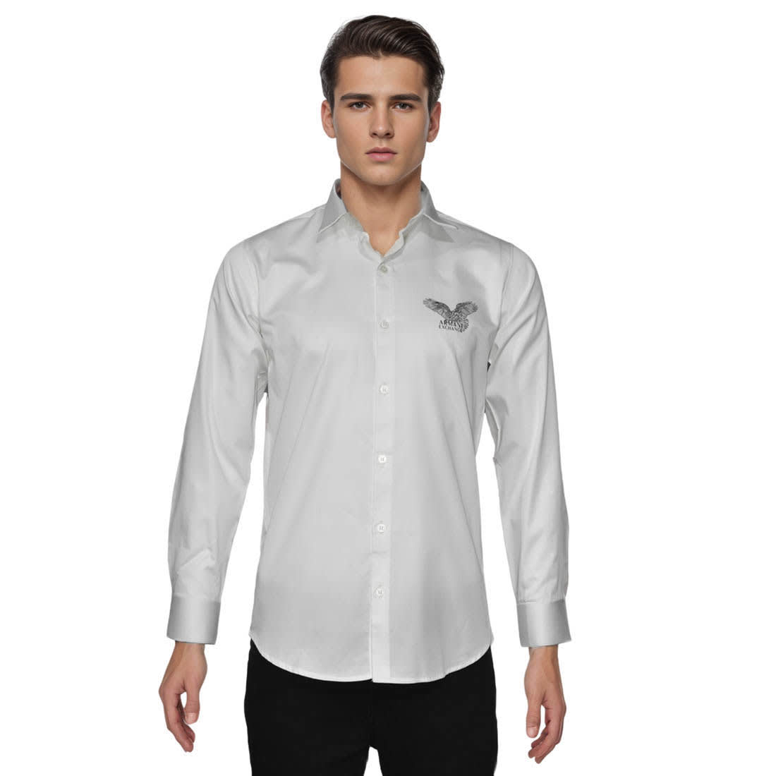 Armani Exchange Eagle Print White Premium Shirt-7