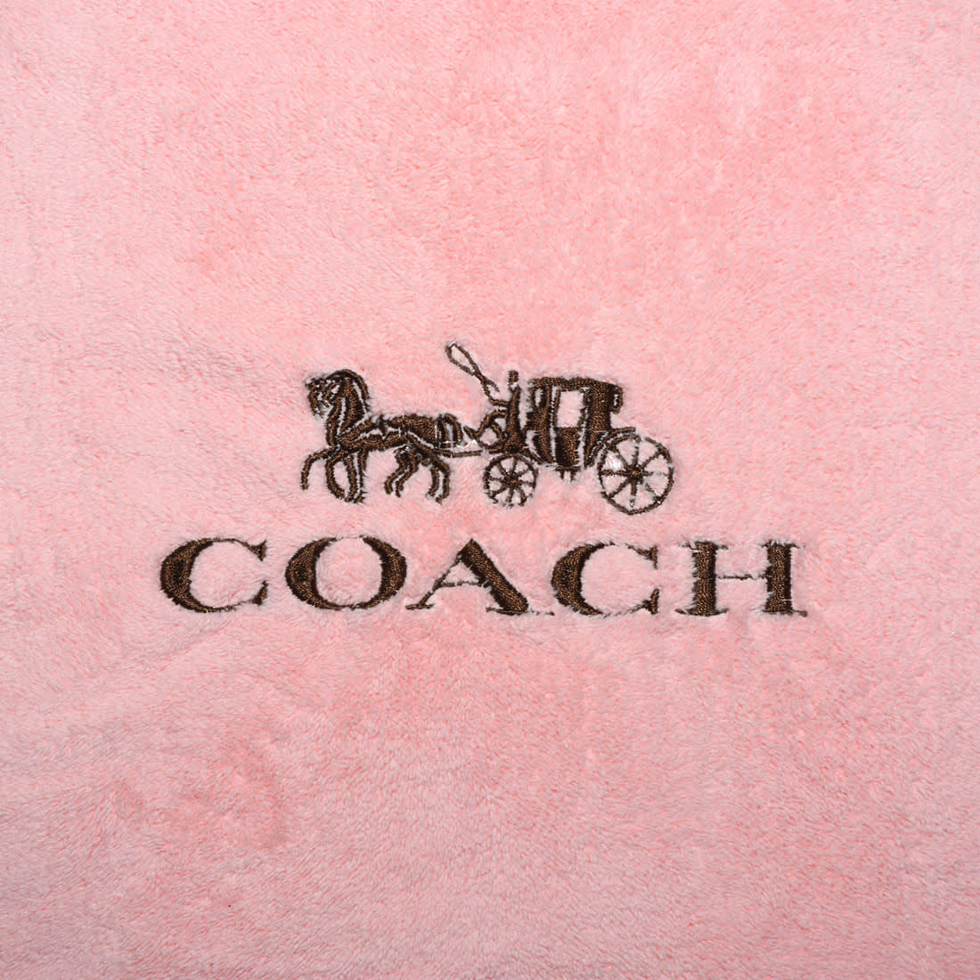 Coach Embroidered Logo Pink Premium Towel - Set of 2-1