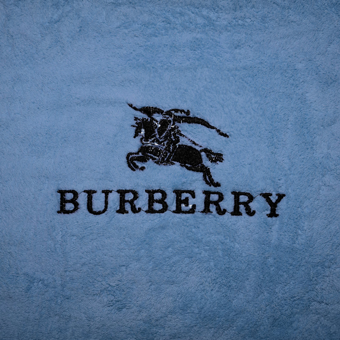 Burberry Embroidery Logo Blue Premium Towels - Set of 2-1