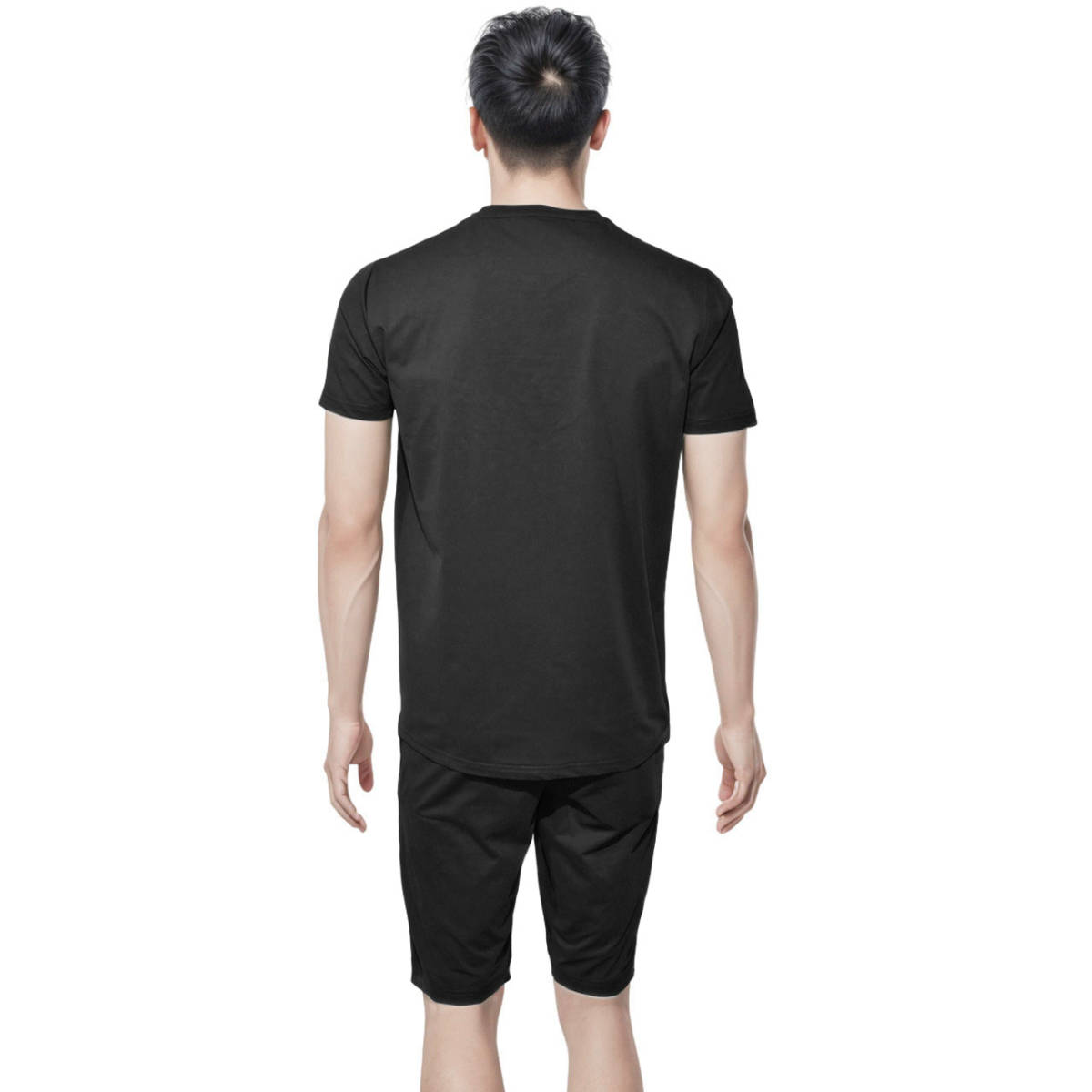 Prada Embroidered Black Premium T-shirt & Shorts Combo-1