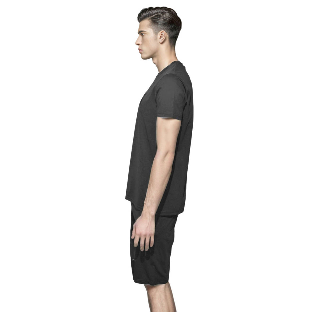 Prada Embroidered Black Premium T-shirt & Shorts Combo-2